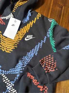 NWT- Nike Sportswear Allover Swoosh Pullover Hoodie - Boys Medium